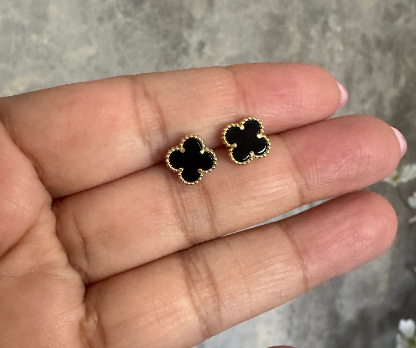 Mini  Clover Stud Earrings-18k Gold Plated Stainless Steel