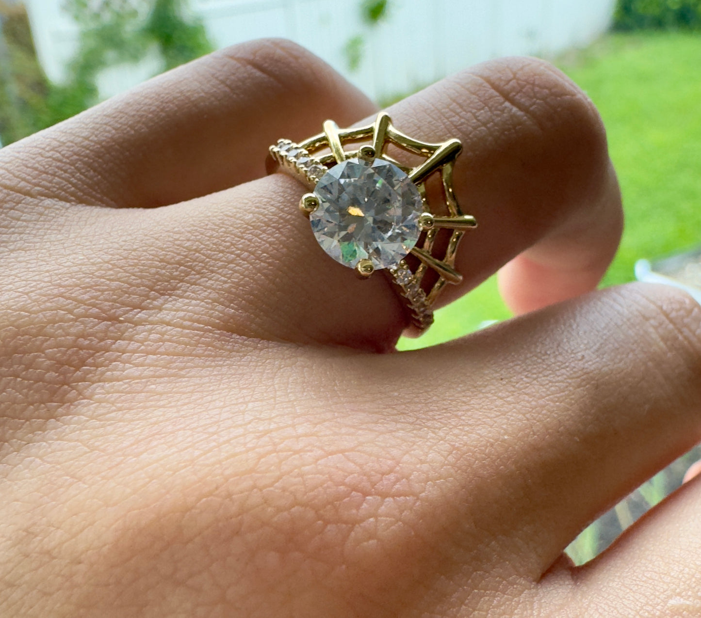 Web Crystal Ring