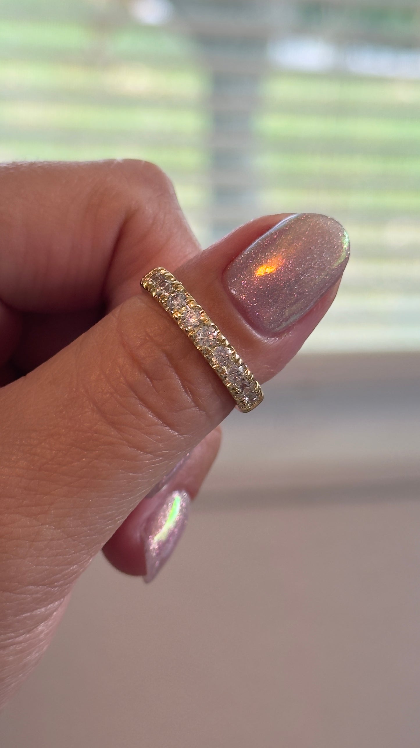 Pavé Eternity Band Ring – 14KT Gold Plated Waterproof CZ Ring