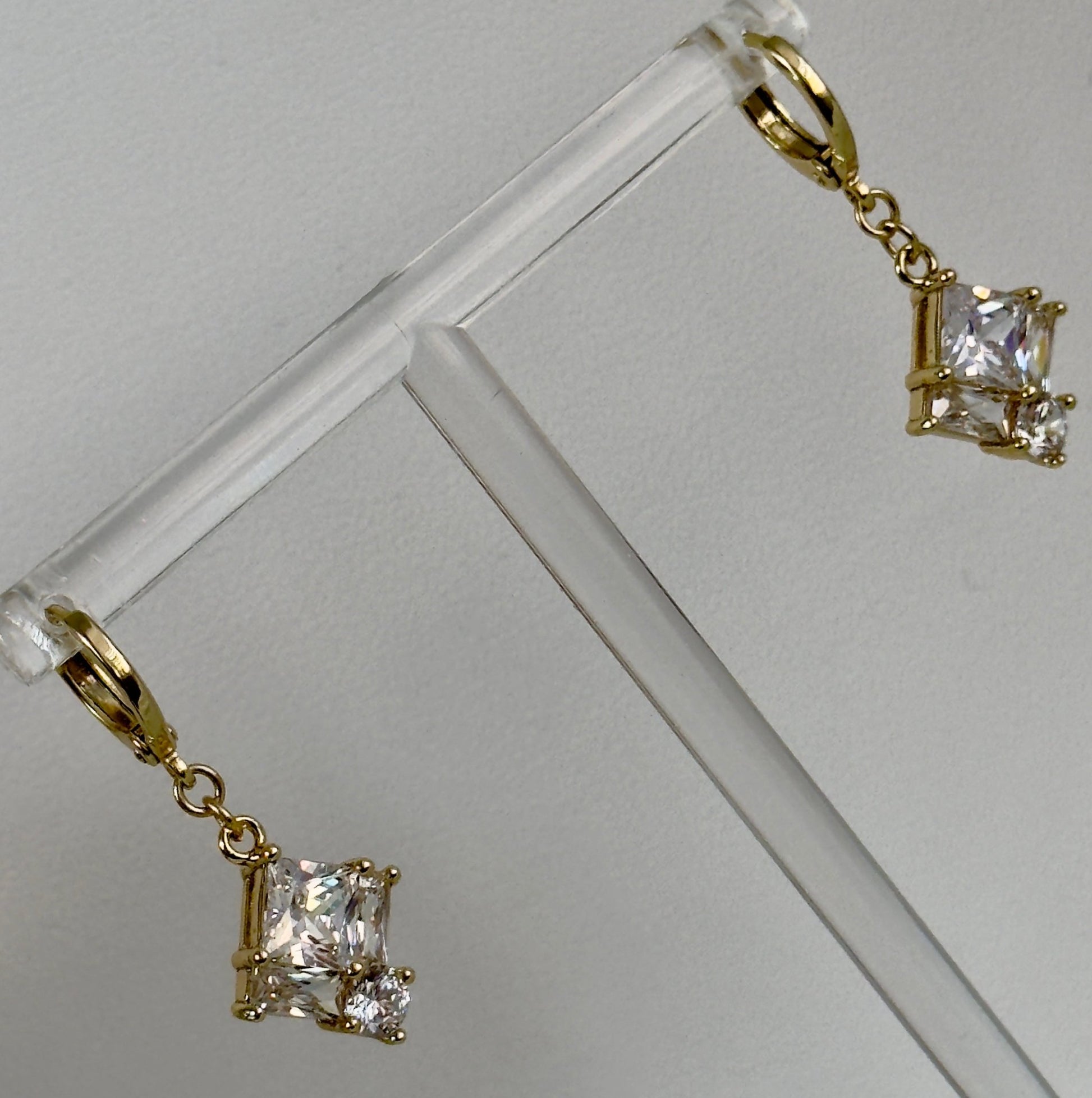 Crystal dangle hoops - Figi JewelsHoop earrings