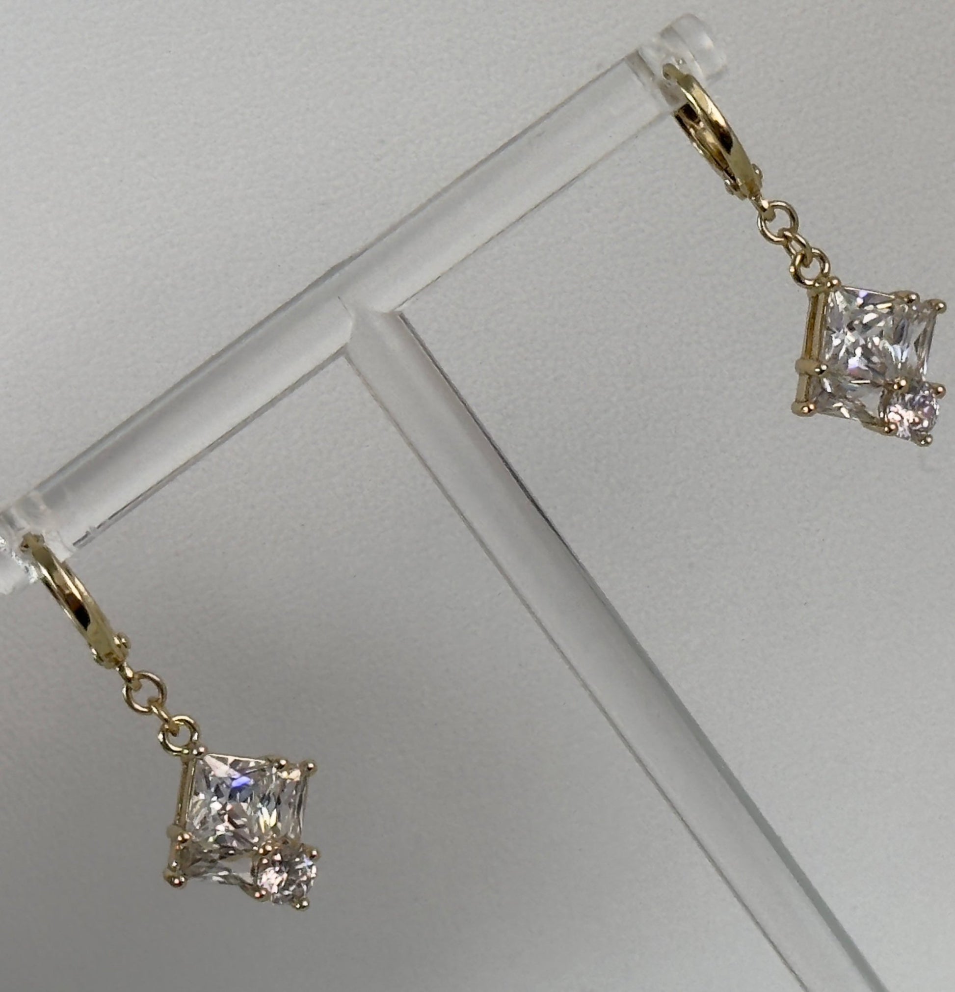 Crystal dangle hoops - Figi JewelsHoop earrings