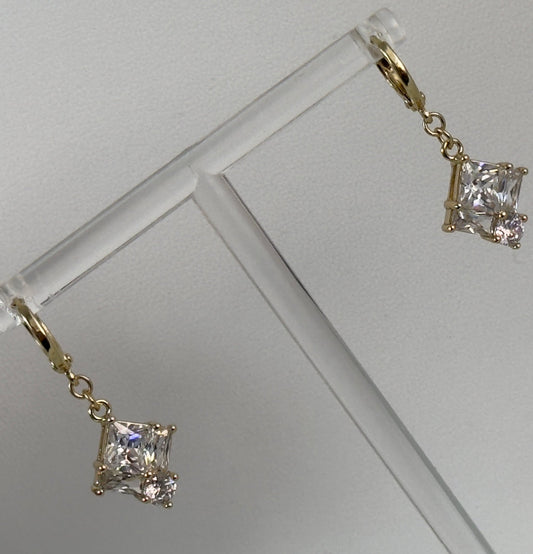 Crystal dangle hoops - Figi JewelsHoop earrings