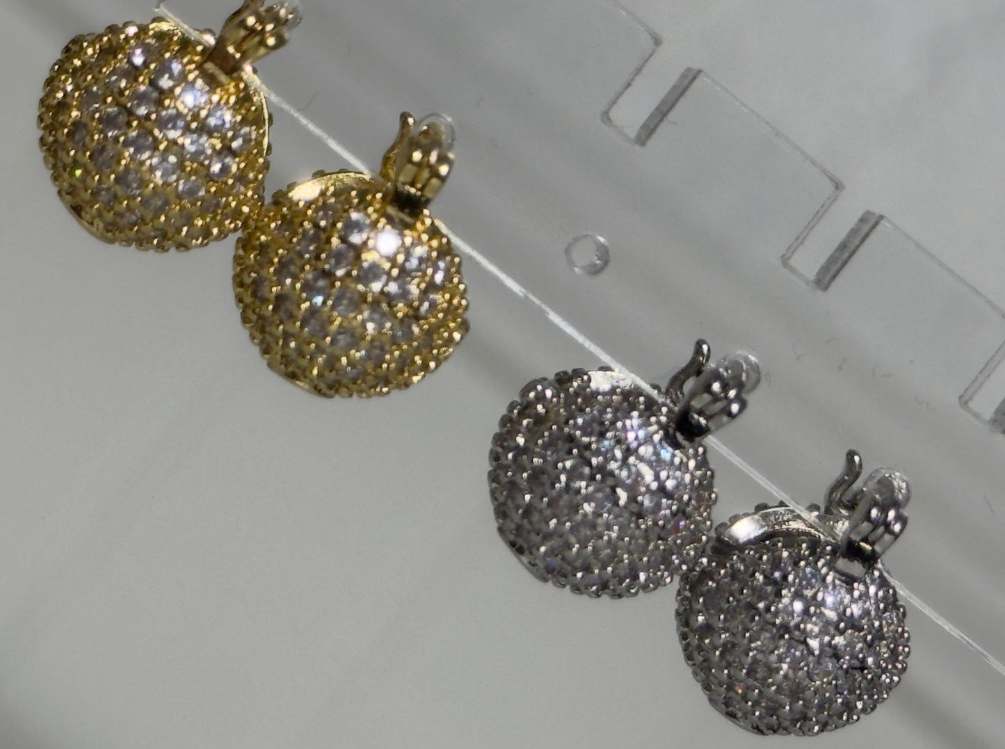 Disco ball full zirconium - Figi JewelsHoop earrings