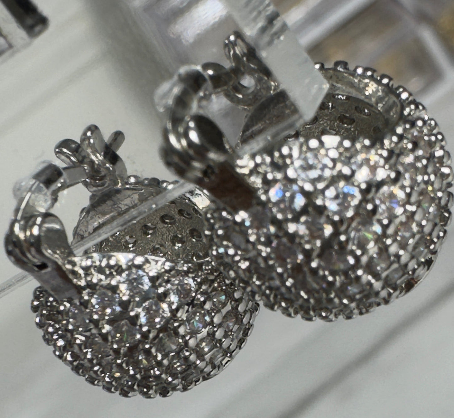 Disco ball full zirconium - Figi JewelsHoop earrings