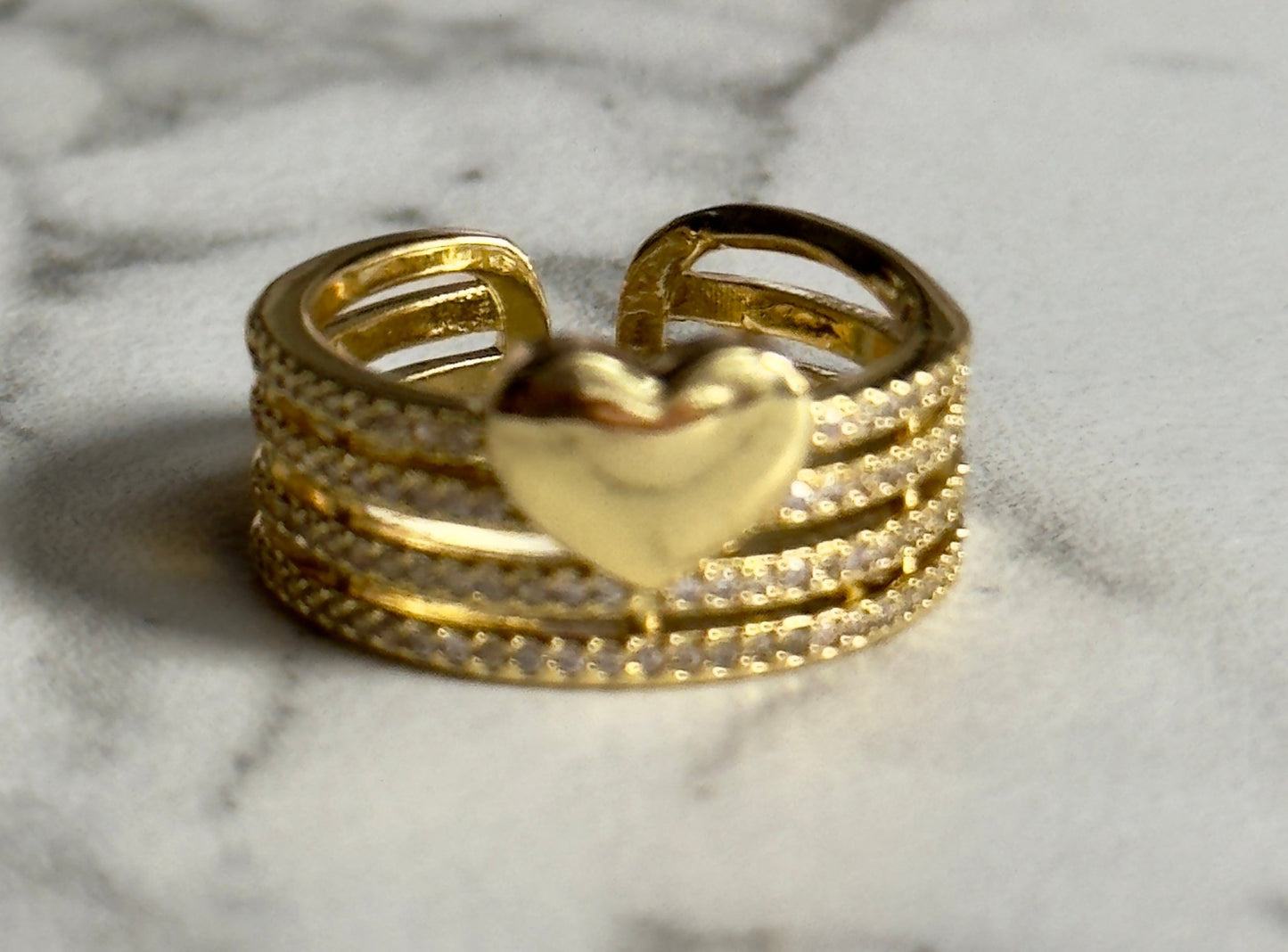 Heart band with zicornium - Figi JewelsRings