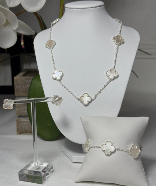 Multiclover set in silver (3 piece) - Figi Jewels