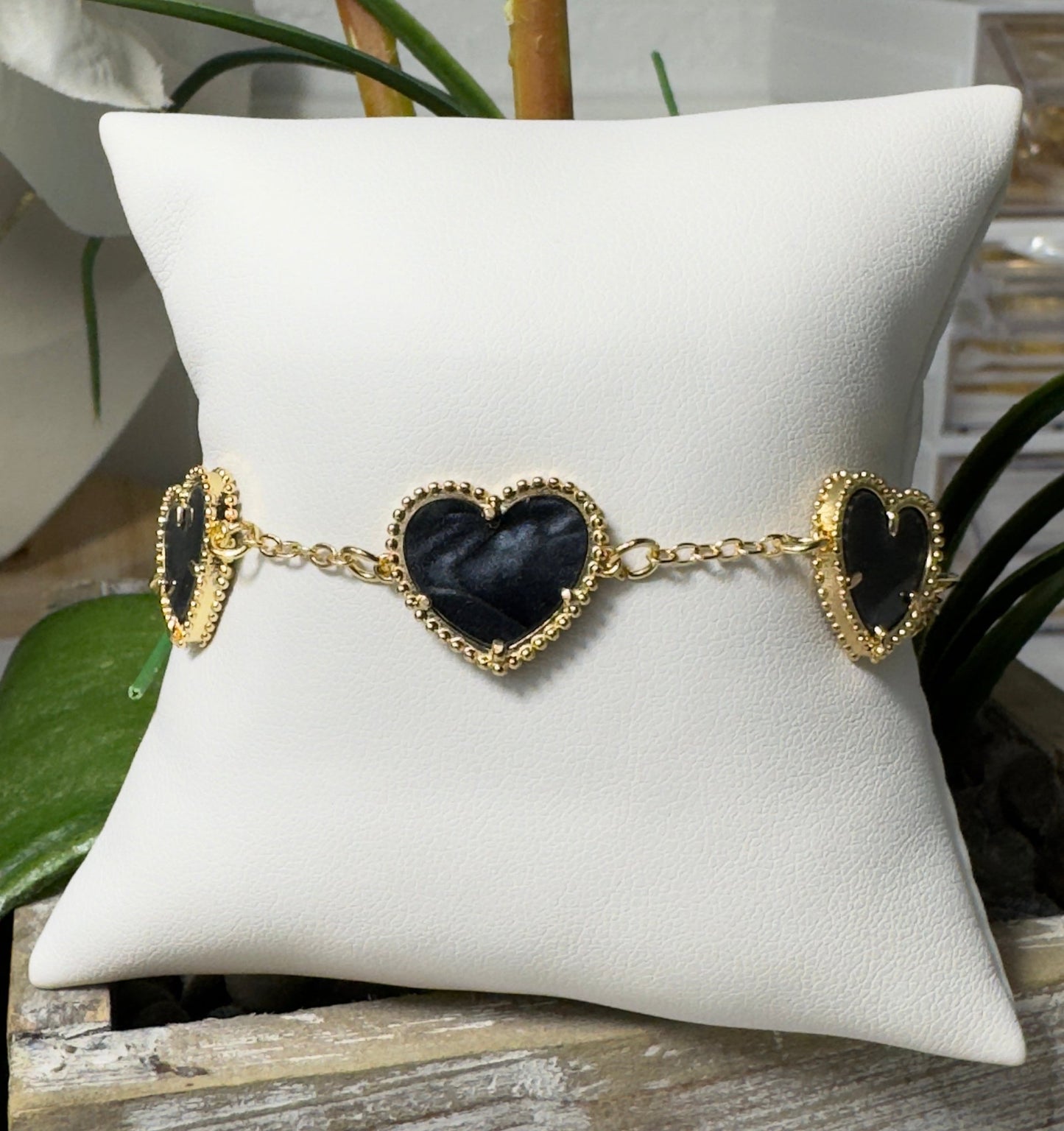 Multihearts up and down adjustable bracelet - Figi Jewels