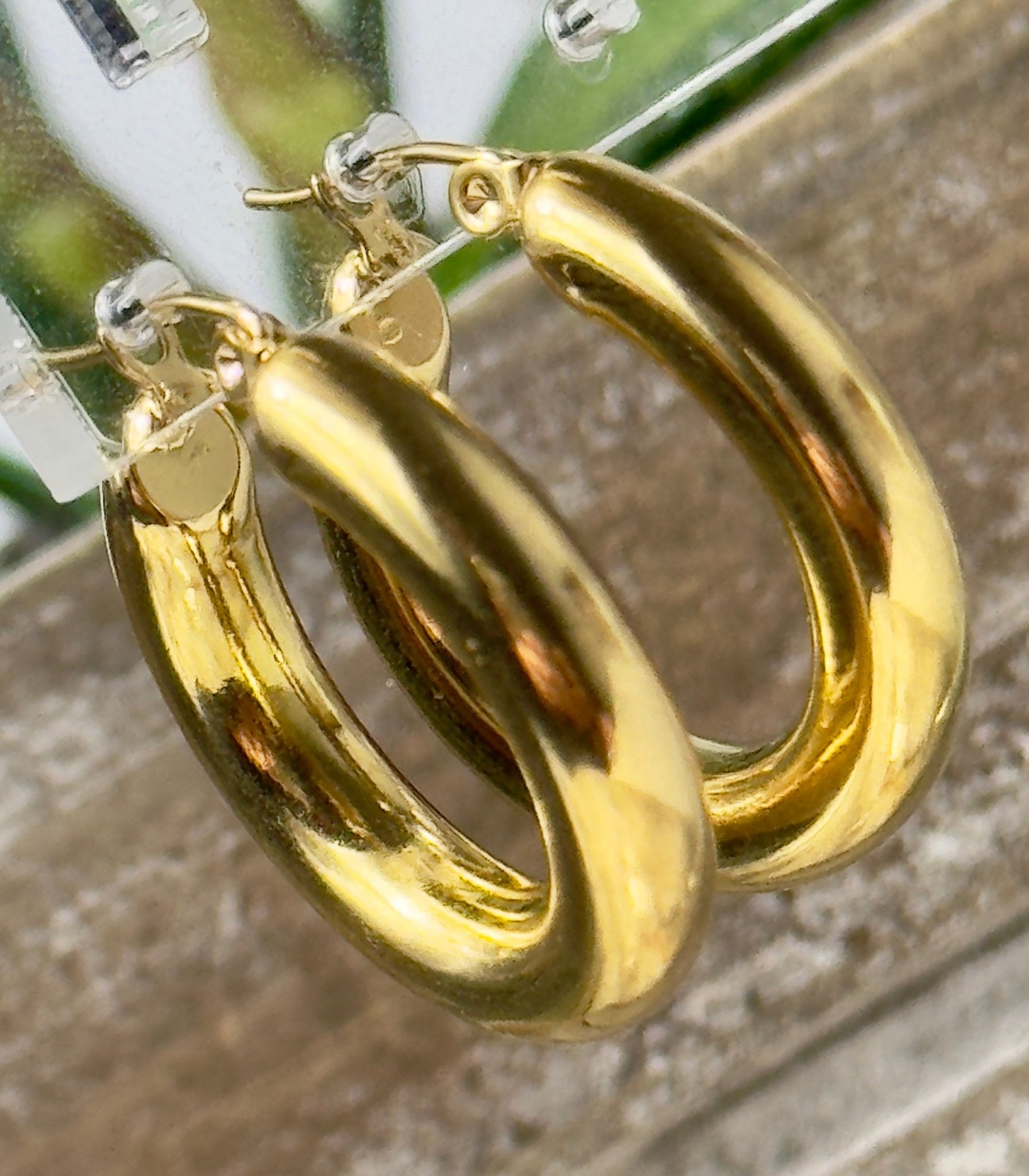 Plain everyday hoops silver and gold - Figi Jewels