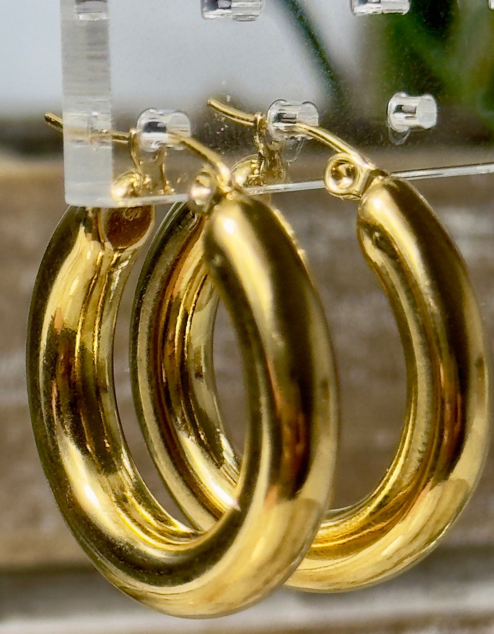 Plain everyday hoops silver and gold - Figi Jewels