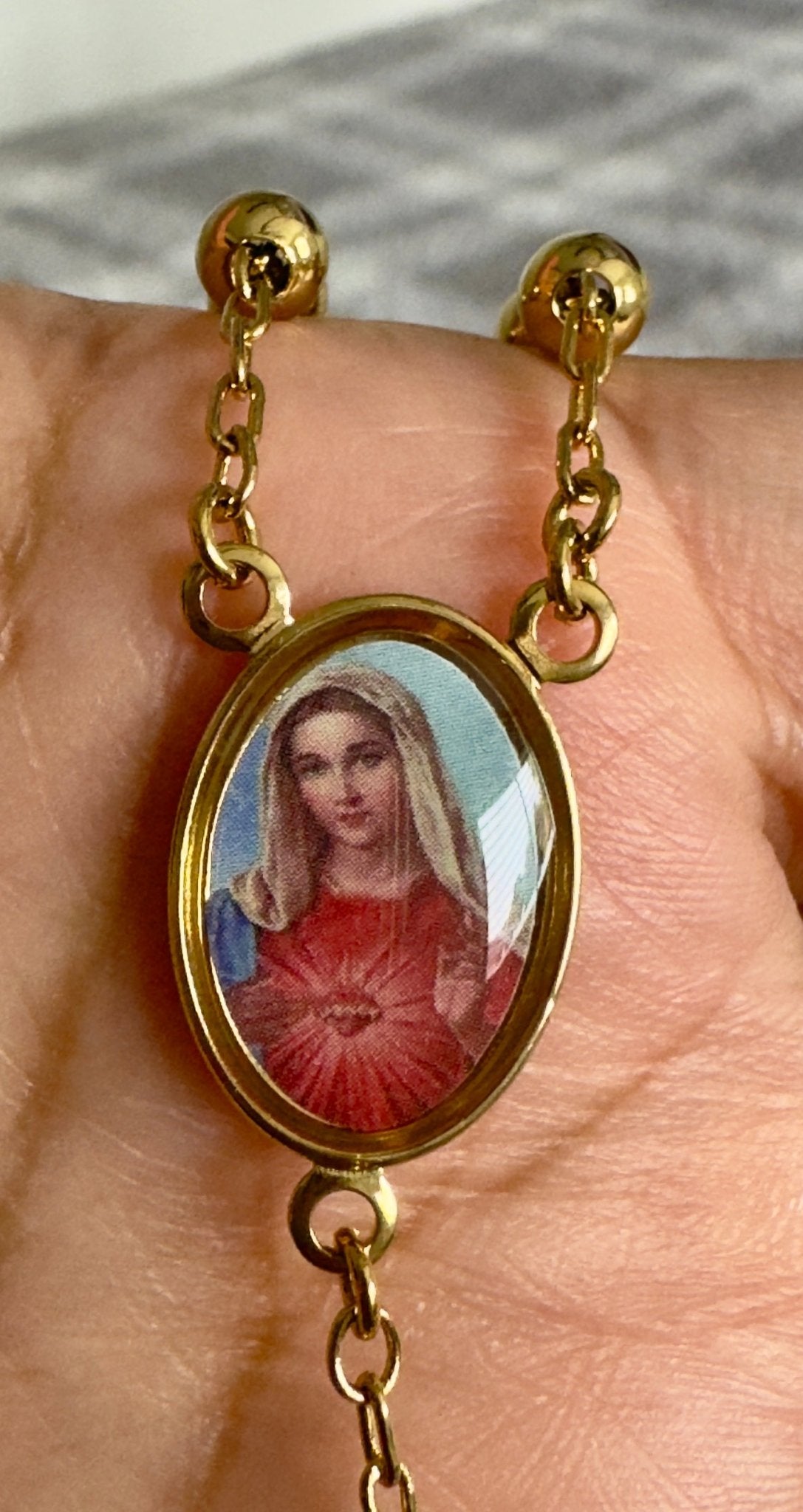 Rosario de jesus/ virgen Mary - Figi JewelsNecklaces