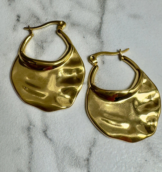 Textured hoop earrings - Figi JewelsHoop earrings