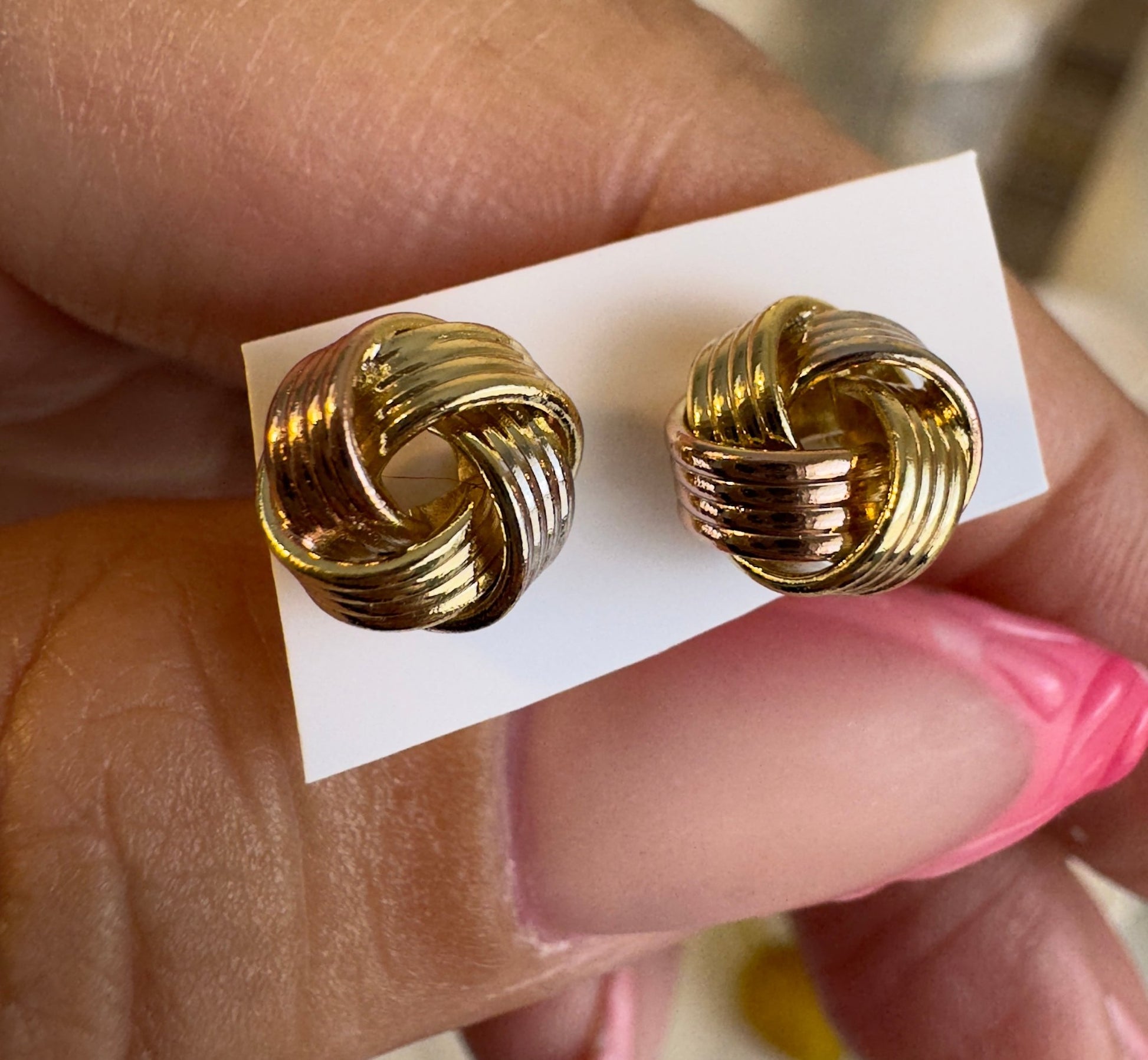 Tri color knot studs - Figi JewelsStud earrings