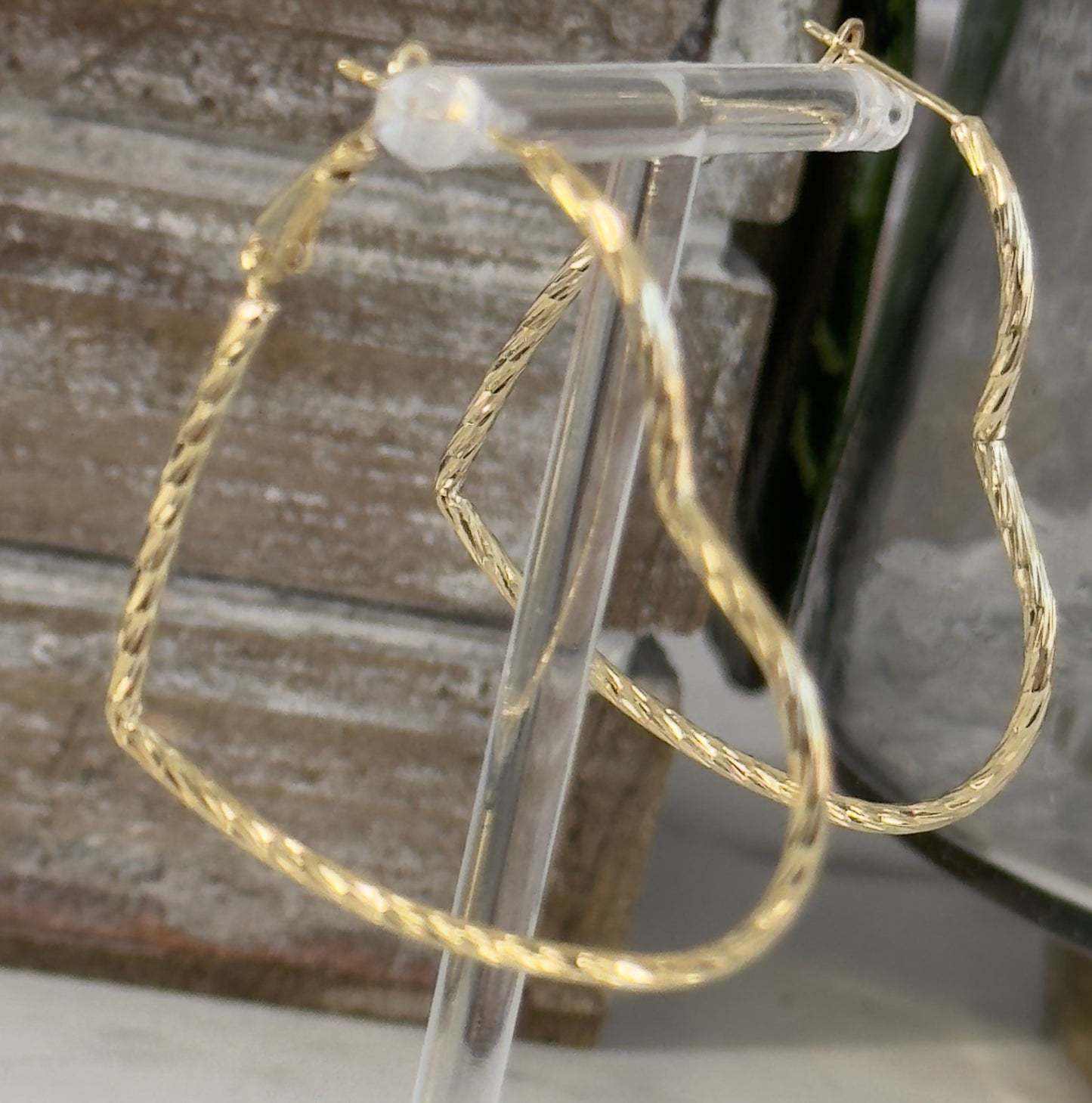 Twisted heart hoops - Figi JewelsHoop earrings