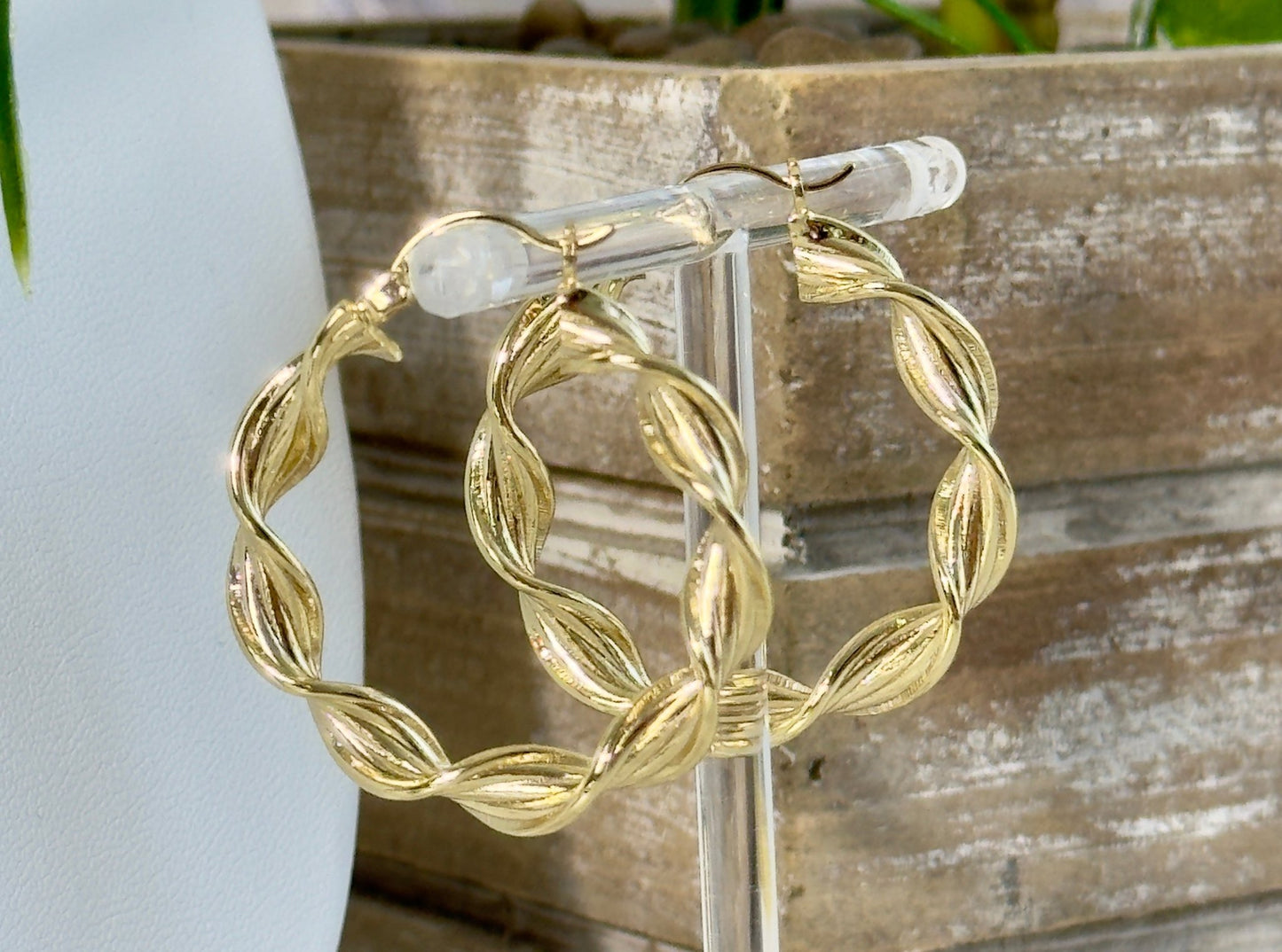 Twisted rope hoops - Figi JewelsHoops